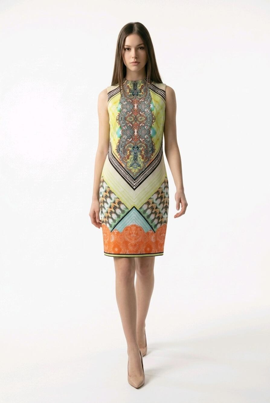 Melissa Paige NWT S Paisley Scarf Print Shift Dress